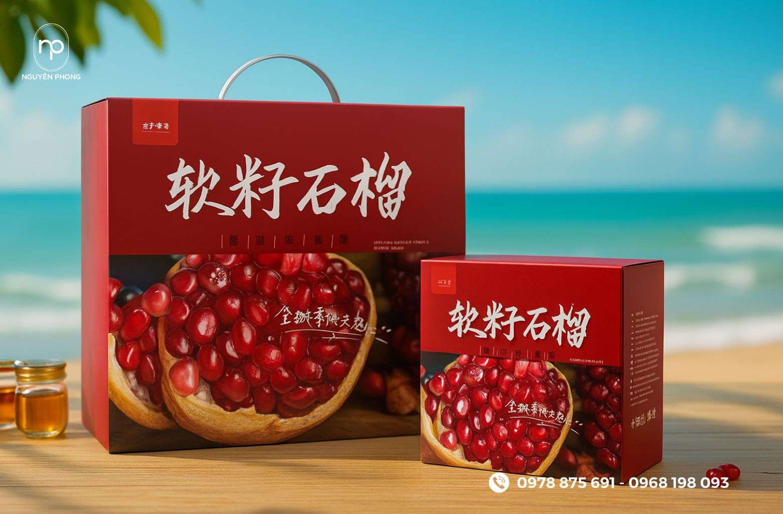 Thùng carton đựng lựu ấn tượng